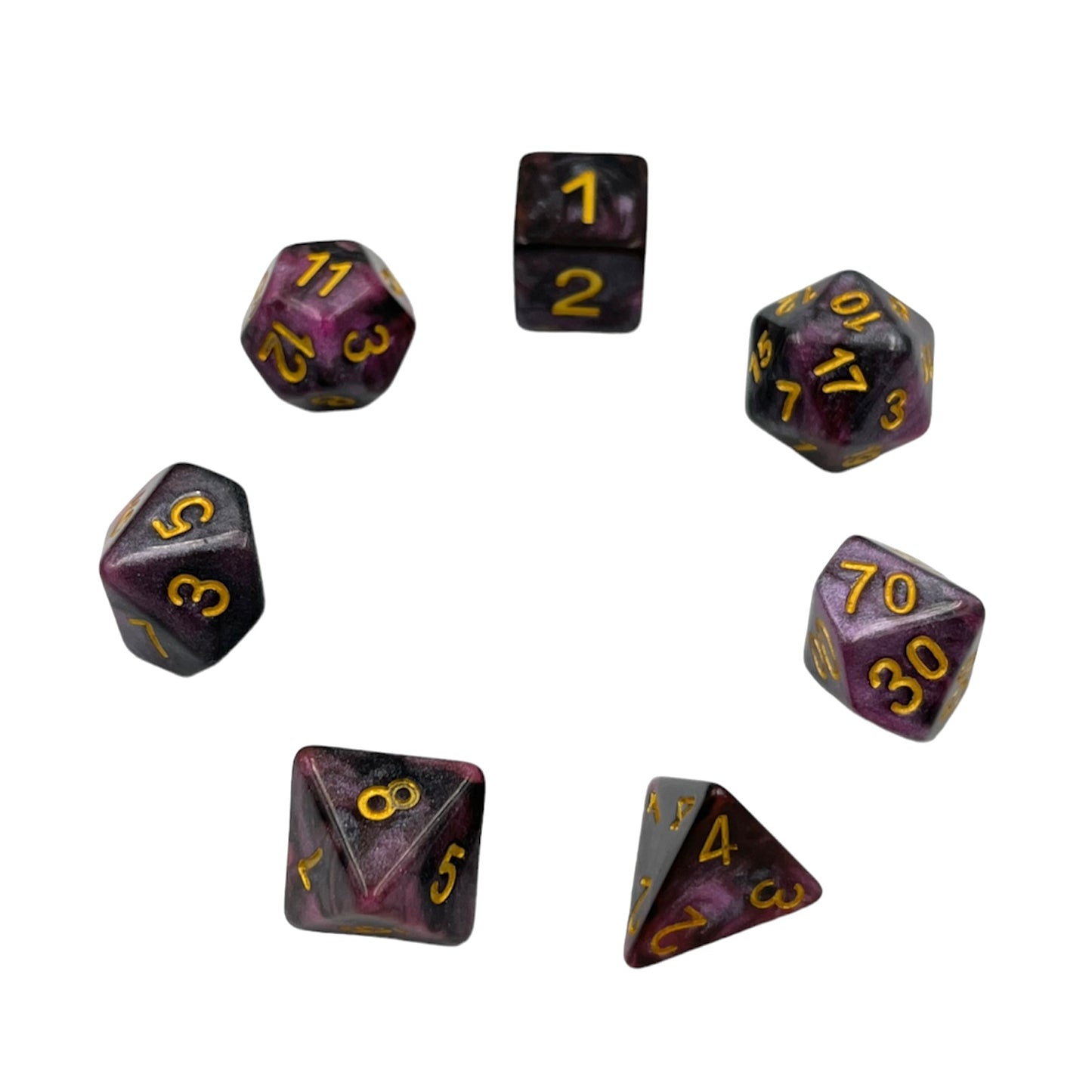 7-teiliges RPG Würfelset Galaxy: Universe Purple
