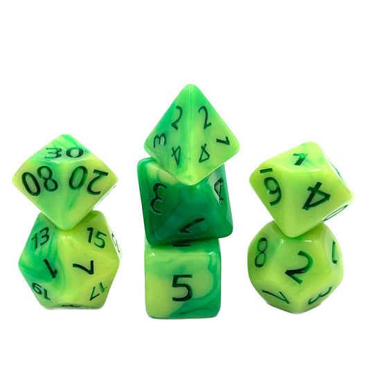 7-teiliges RPG Würfelset Mehrfarbig: Sour Apple Gum