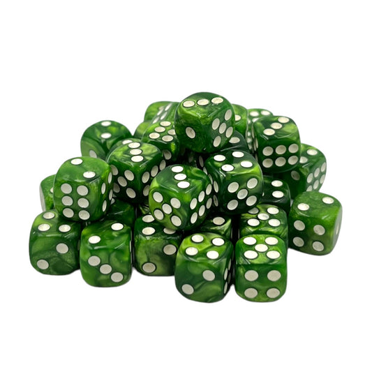 D6 Würfel 12mm Pearl: Green
