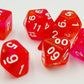 7-teiliges RPG Würfelset Transparent: Luxury Red