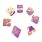 7-teiliges RPG Würfelset Galaxy: Snowflake Purple